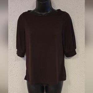 H&M Dark Brown Short Sleeve Top